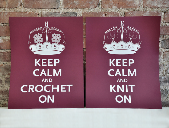 Ravelry's Keep Calm posters
