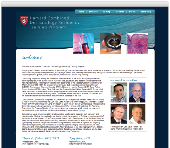 Harvard Combined Dermatology Residency Training Program, home