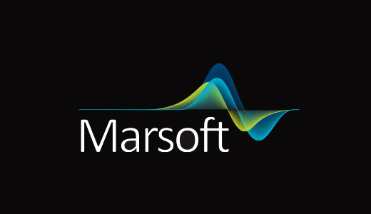 Marsoft logo on black background
